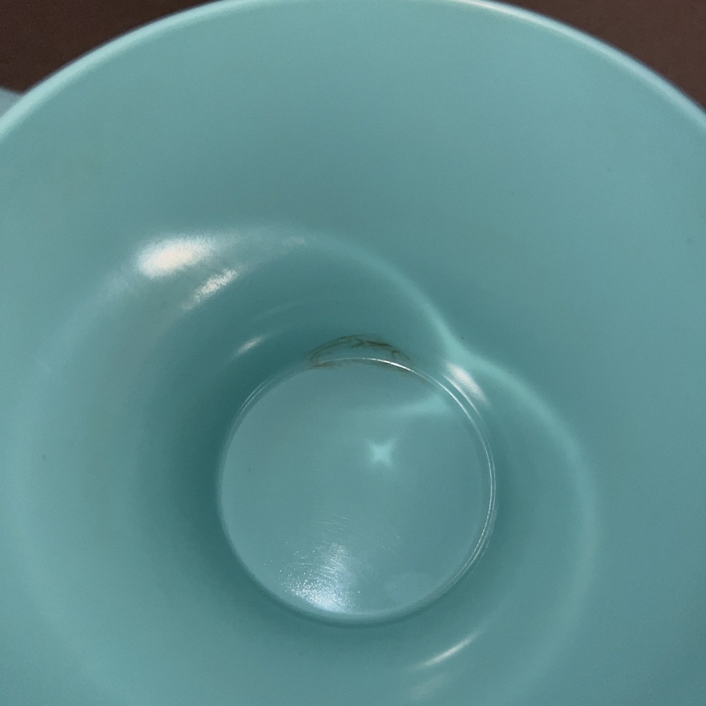 Vintage Melmac Melamine Tea Cups Blue Turquoise Set Of 3 - Picture 7 of 10